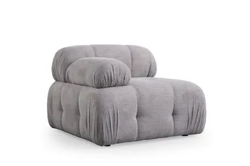 Belgin Bubblig Soffa 3-sits med fasta armstöd - Ljusgrå - Möbler - Soffa - Modulsoffor - Komplett modulsoffa