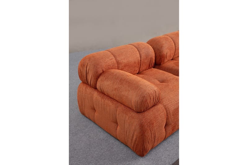 Belgin Bubblig Soffa 3-sits med fasta armstöd - Orange - Möbler - Soffa - Modulsoffor - Komplett modulsoffa