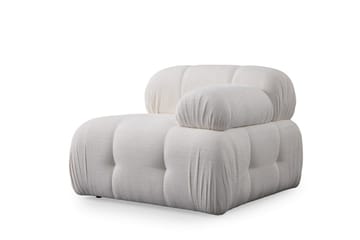 Belgin Bubblig Soffa 3-sits med fasta armstöd - Vit - Möbler - Soffa - Modulsoffor - Komplett modulsoffa
