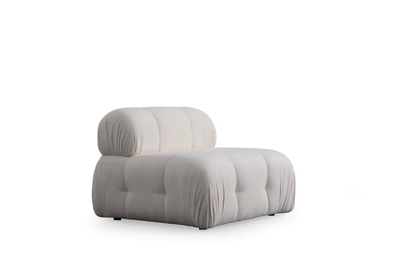 Belgin Bubblig Soffa 3-sits med fasta armstöd - Vit - Möbler - Soffa - Modulsoffor - Komplett modulsoffa