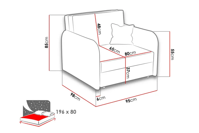 Bensbyn Fåtölj - Grå - Möbler - Soffa - Bäddsoffa - Bäddsoffa 2 sits