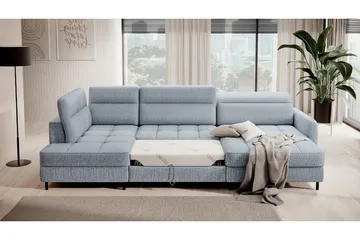 Berrto Soffa med Divan och Schäslong 5-sits - Grå - Möbler - Soffa - U-soffa