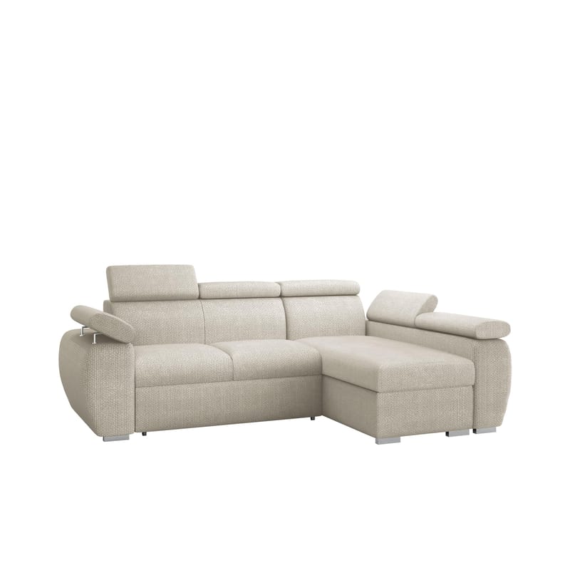 Binche 3-sits Bäddsoffa divan höger med förvaring - beige - Möbler - Soffa - Bäddsoffa