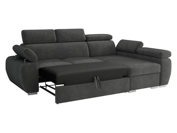 Binche 3-sits Bäddsoffa divan höger med förvaring - beige - Möbler - Soffa - Bäddsoffa