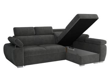 Binche 3-sits Bäddsoffa divan höger med förvaring - beige - Möbler - Soffa - Bäddsoffa