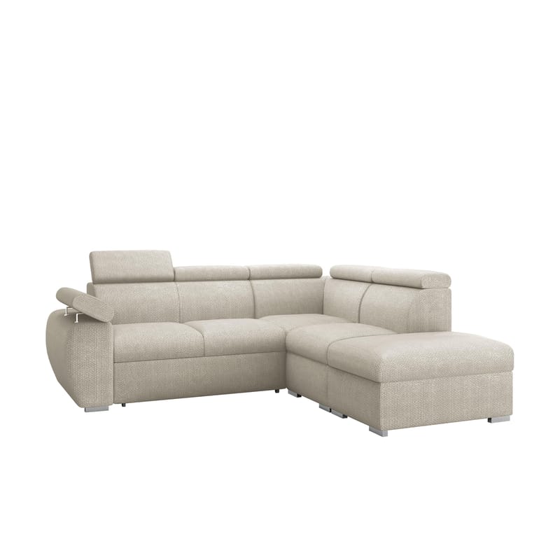 Binche 4-sits Bäddsoffa schäslong höger med förvaring - beige - Möbler - Soffa - Bäddsoffa