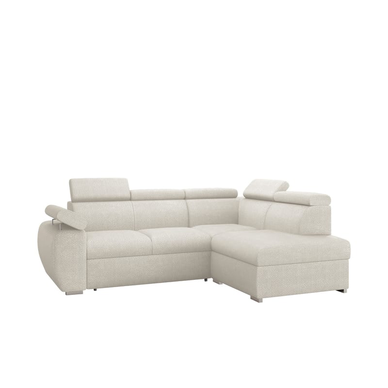 Binche 4-sits Bäddsoffa schäslong höger med förvaring - beige - Möbler - Soffa - Bäddsoffa