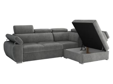 Binche 4-sits Bäddsoffa schäslong vänster med förvaring - beige - Möbler - Soffa - Bäddsoffa