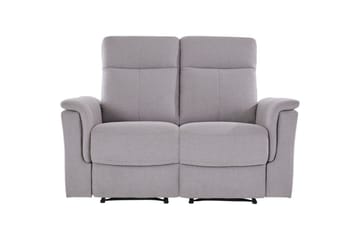 2-sitssoffa Southbrook Ljusgrå, Tyg/Trä/Metall, Manuell vilstol - Ljusgrå, Tyg/Trä/Metall, Manuell vilstol - Möbler - Soffa - Biosoffa & reclinersoffa - 2 sits biosoffa & reclinersoffa
