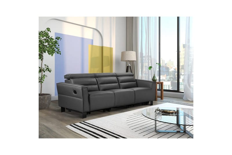 Carpari Reclinersoffa 3-sits - Grå - Möbler - Soffa - Biosoffa & reclinersoffa - 3 sits biosoffa & reclinersoffa