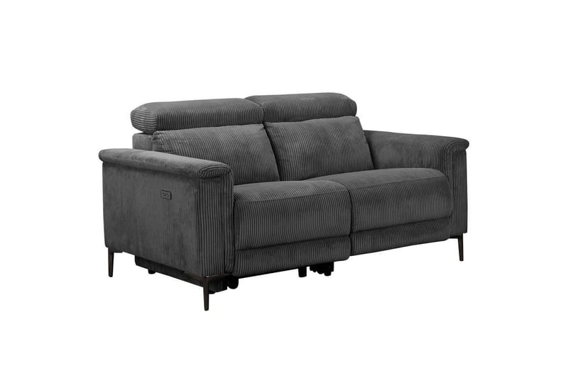 Lund 2-sits Rektangulär Reclinersoffa med Nackstöd i Tyg med Grå-utseende - Grå - Möbler - Soffa - Biosoffa & reclinersoffa - 2 sits biosoffa & reclinersoffa