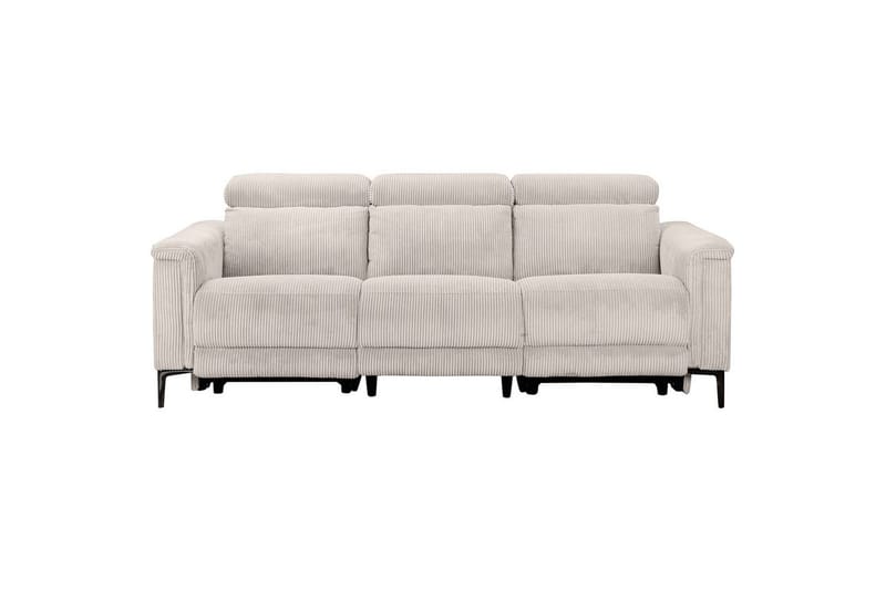 Lund 3-sits Rektangulär Biosoffa med Recliner 222 cm i Manchester, Vit