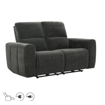 Reclinersoffa Ödmark 2-sits med elektrisk mekanism - grå - Möbler - Soffa - Biosoffa & reclinersoffa - 2 sits biosoffa & reclinersoffa