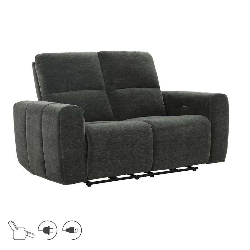 Reclinersoffa Ödmark 2-sits med elektrisk mekanism - grå - Möbler - Soffa - Biosoffa & reclinersoffa - 2 sits biosoffa & reclinersoffa