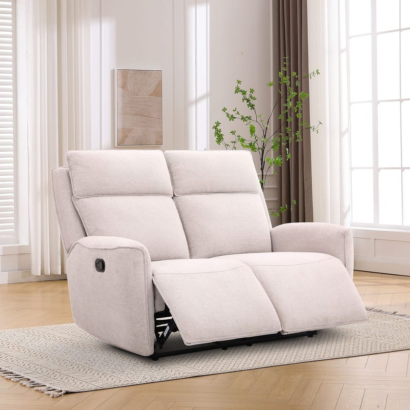 Reclinersoffa Östvik 2-sits med manuell mekanism - beige - Möbler - Soffa - Biosoffa & reclinersoffa - 2 sits biosoffa & reclinersoffa
