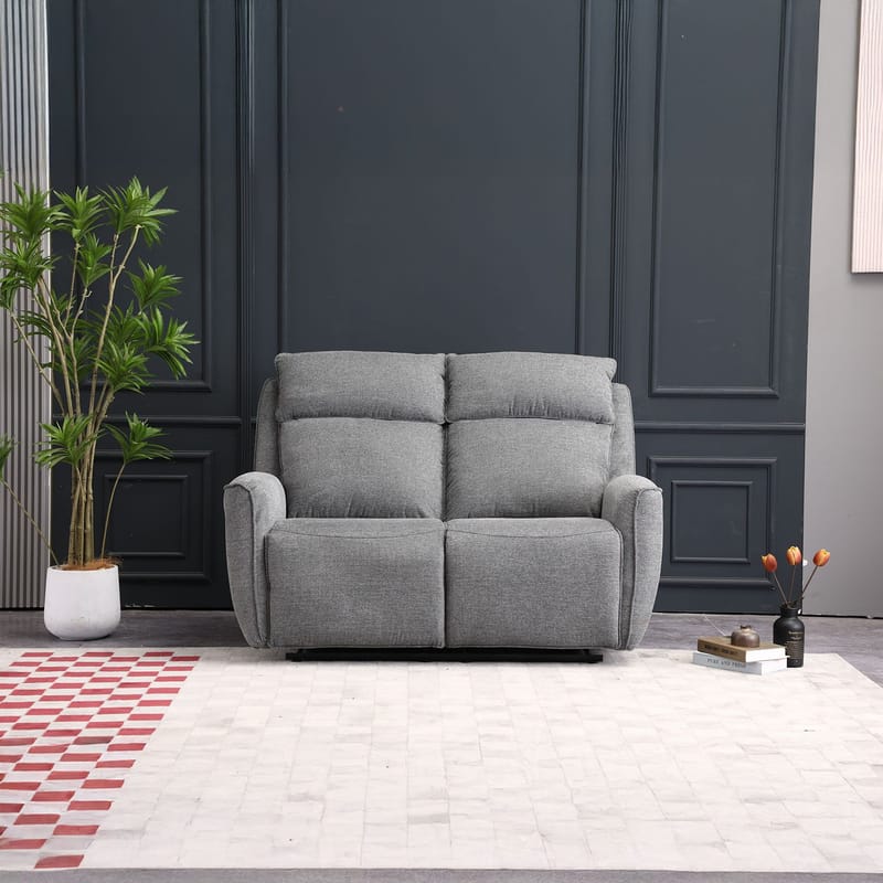 Reclinersoffa Östvik 2-sits med manuell mekanism - grå - Möbler - Soffa - Biosoffa & reclinersoffa - 2 sits biosoffa & reclinersoffa