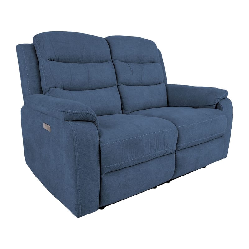 Reclinersoffa Blenor 2-sits med elektrisk mekanism - Blå - Möbler - Soffa - Biosoffa & reclinersoffa - 2 sits biosoffa & reclinersoffa