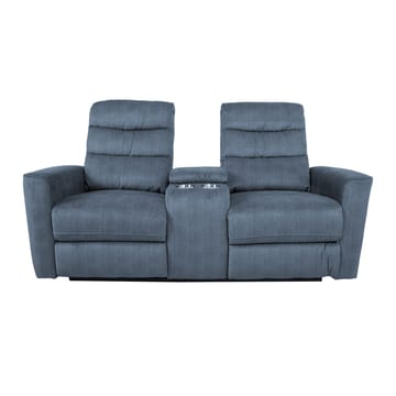 Reclinersoffa Darvi 2-sits med elektrisk mekanism - blå - Möbler - Soffa - Biosoffa & reclinersoffa - 2 sits biosoffa & reclinersoffa