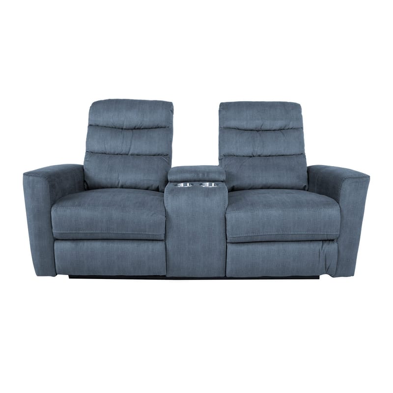 Reclinersoffa Darvi 2-sits med elektrisk mekanism - blå - Möbler - Soffa - Biosoffa & reclinersoffa - 2 sits biosoffa & reclinersoffa