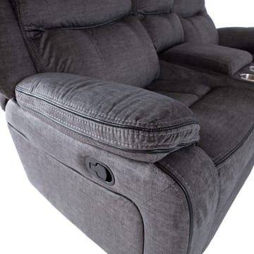 Reclinersoffa Iskmar 2-sits med manuell mekanism - grå - Möbler - Soffa - Biosoffa & reclinersoffa - 2 sits biosoffa & reclinersoffa