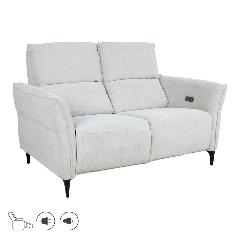 Reclinersoffa Näsdal 2-sits med elektrisk mekanism - ljusbeige - Möbler - Soffa - Biosoffa & reclinersoffa - 2 sits biosoffa & reclinersoffa