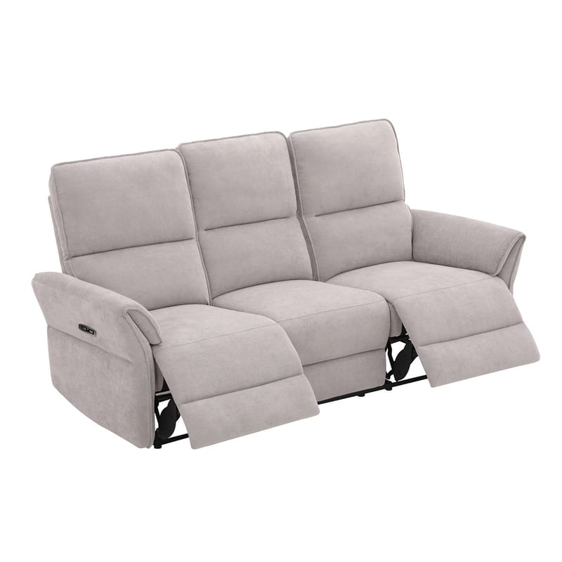 Reclinersoffa Ravdal 3-sits med elektrisk mekanism - grå - Möbler - Soffa - Biosoffa & reclinersoffa - 3 sits biosoffa & reclinersoffa