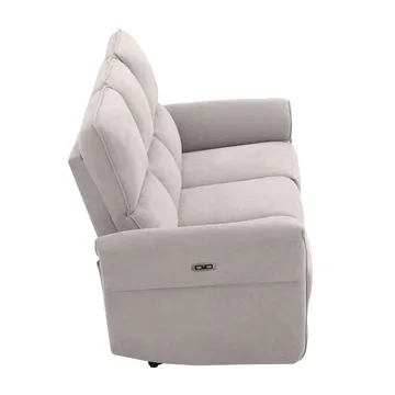Reclinersoffa Ravdal 3-sits med elektrisk mekanism - grå - Möbler - Soffa - Biosoffa & reclinersoffa - 3 sits biosoffa & reclinersoffa