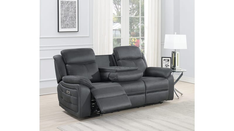 Reclinersoffa Rindal 3 Sits Elektrisk - grå - Möbler - Soffa - Biosoffa & reclinersoffa - 3 sits biosoffa & reclinersoffa
