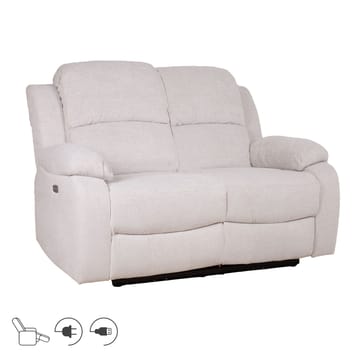 Reclinersoffa Tränor 2-sits med elektrisk mekanism - naturvit - Möbler - Soffa - Biosoffa & reclinersoffa - 2 sits biosoffa & reclinersoffa
