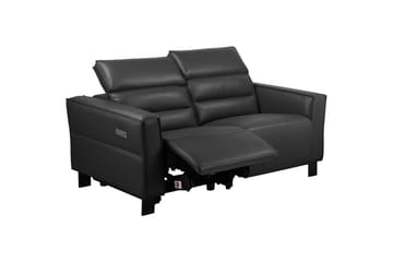 Reclinersoffa utan hörn Loft24 Carpari Reclinersoffa 2-sits Black Artificial leather - Möbler - Soffa - Biosoffa & reclinersoffa - 2 sits biosoffa & reclinersoffa