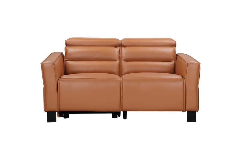 Reclinersoffa utan hörn Loft24 Carpari Reclinersoffa 2-sits Brown Belfast fabric