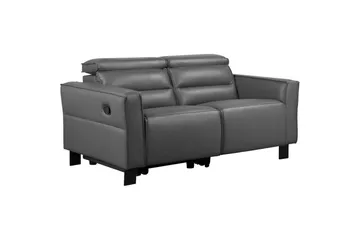 Reclinersoffa utan hörn Loft24 Carpari Reclinersoffa 2-sits Grey Artificial leather - Möbler - Soffa - Biosoffa & reclinersoffa - 2 sits biosoffa & reclinersoffa