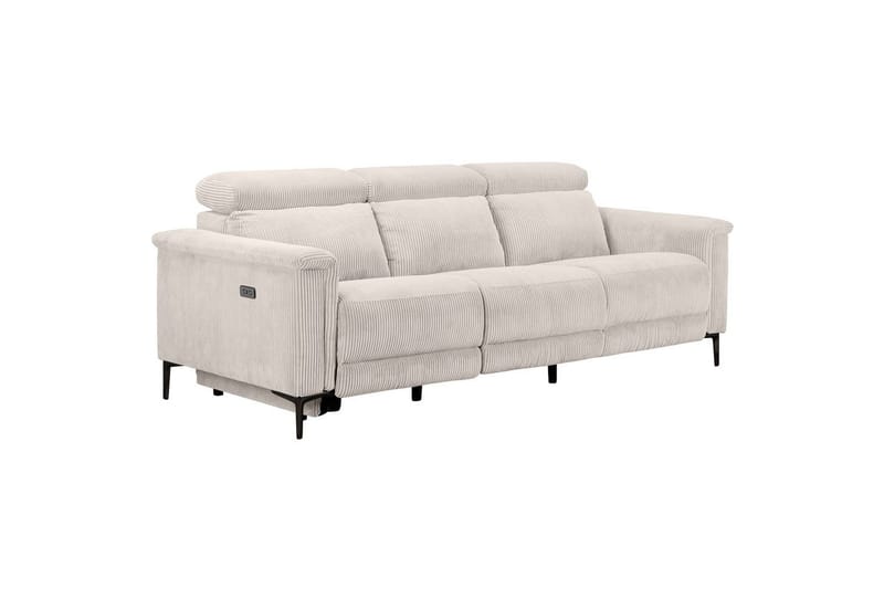 Reclinersoffa utan hörn Loft24 Lund Reclinersoffa 3-sits Vit - Möbler - Soffa - Biosoffa & reclinersoffa - 3 sits biosoffa & reclinersoffa