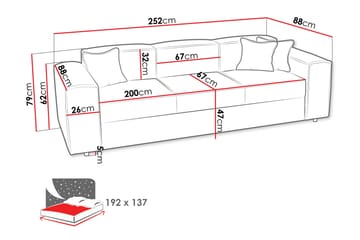 Bizantine Bäddsoffa 3-sits - Vit - Möbler - Soffa - Bäddsoffa