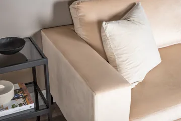 Bolero Sammetssoffa 3-sits - Beige - Möbler - Soffa - Sammetssoffa