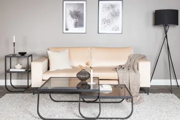 Bolero Sammetssoffa 3-sits - Beige - Möbler - Soffa - Sammetssoffa