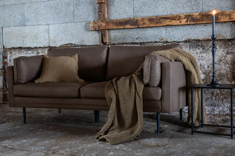 Boom 2-sits Soffa - Brun - Möbler - Soffa - Skinnsoffor