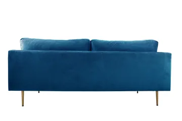 Boom Sammetssoffa 3-sits - Blå - Möbler - Soffa - Sammetssoffa