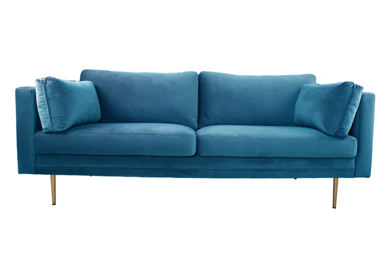 Boom Sammetssoffa 3-sits - Blå - Möbler - Soffa - Sammetssoffa