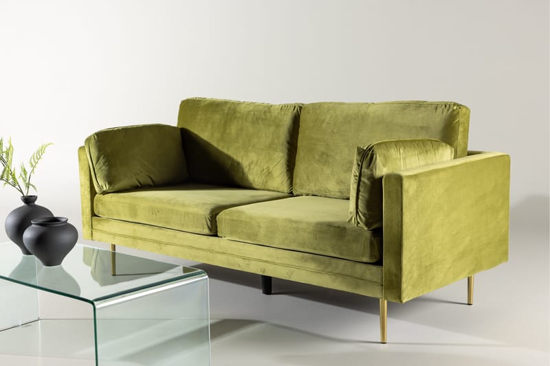 Boom Sammetssoffa 3-sits - Grön - Möbler - Soffa - Sammetssoffa