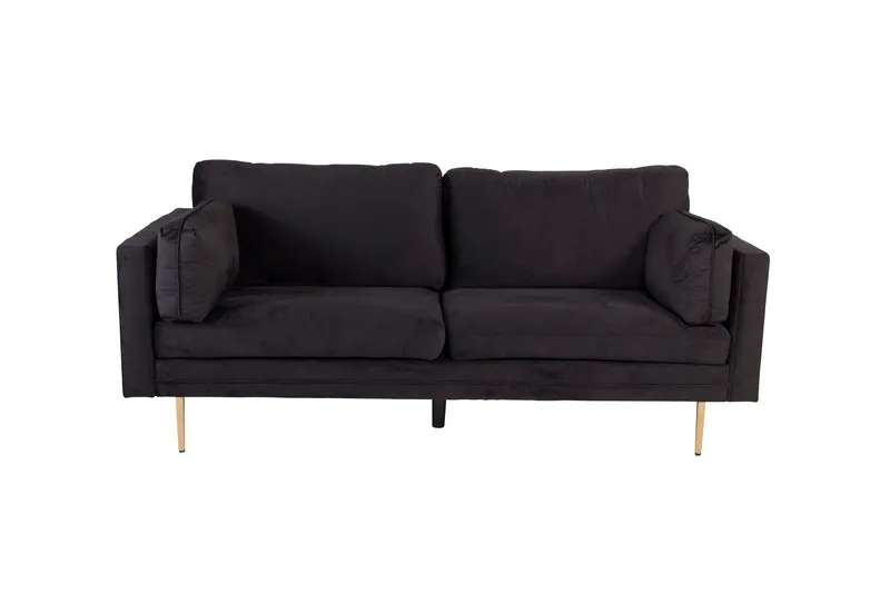 Boom Sammetssoffa 3-sits - Svart - Möbler - Soffa - Sammetssoffa