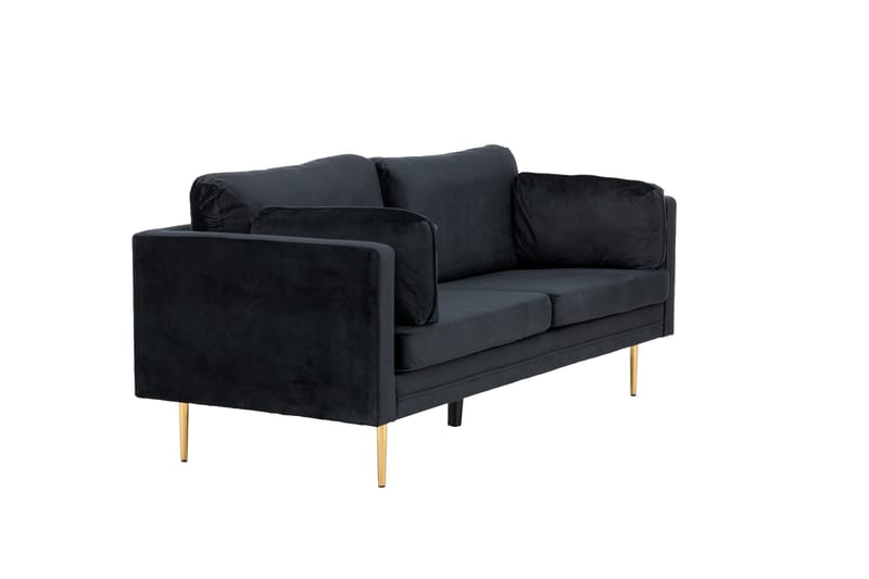 Boom Sammetssoffa 3-sits - Svart - Möbler - Soffa - Sammetssoffa