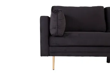 Boom Sammetssoffa 3-sits - Svart - Möbler - Soffa - Sammetssoffa