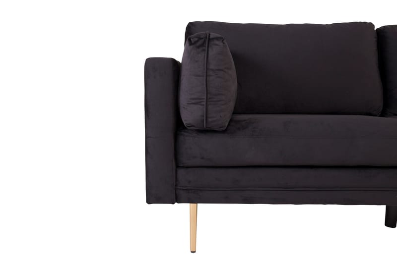 Boom Sammetssoffa 3-sits - Svart - Möbler - Soffa - Sammetssoffa