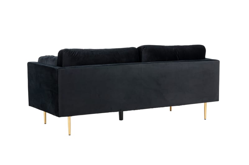 Boom Sammetssoffa 3-sits - Svart - Möbler - Soffa - Sammetssoffa