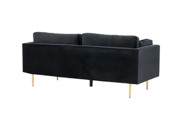 Boom Sammetssoffa 3-sits - Svart - Möbler - Soffa - Sammetssoffa