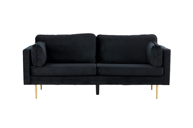 Boom Sammetssoffa 3-sits - Svart - Möbler - Soffa - Sammetssoffa