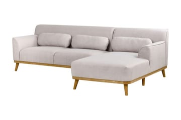 Bree Hörnsoffa 3-sits - Grå/Ljust trä - Möbler - Soffa - Bäddsoffa