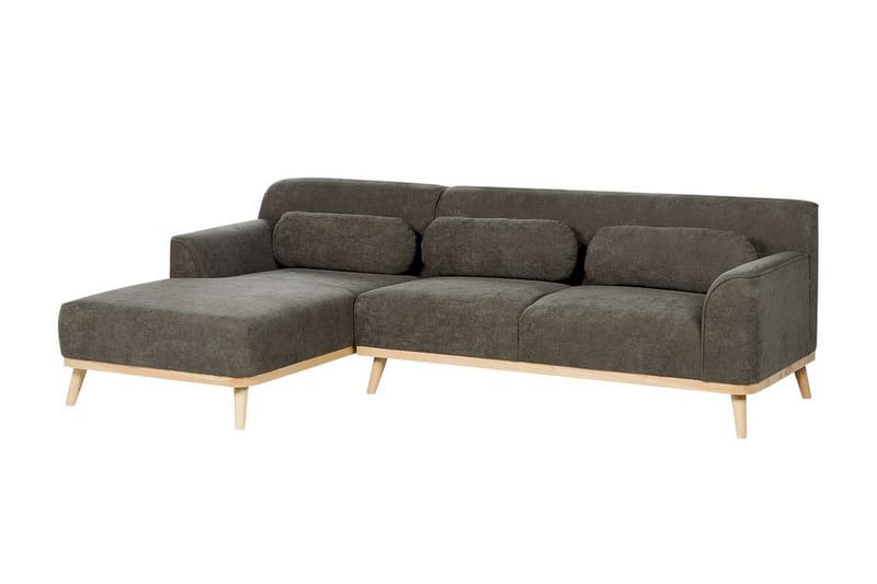 Bree Hörnsoffa 3-sits - Grön/Ljust trä - Möbler - Soffa - Bäddsoffa