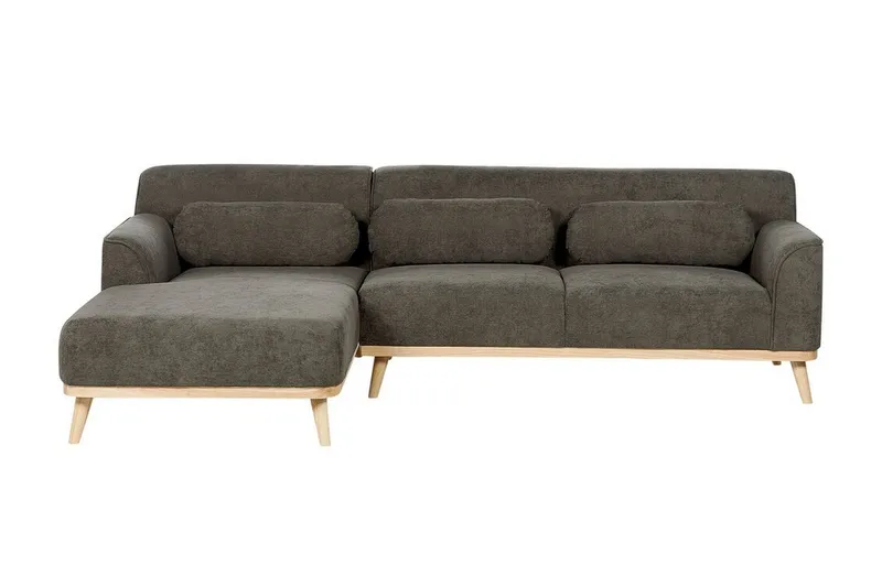 Bree Hörnsoffa 3-sits - Grön/Ljust trä - Möbler - Soffa - Bäddsoffa